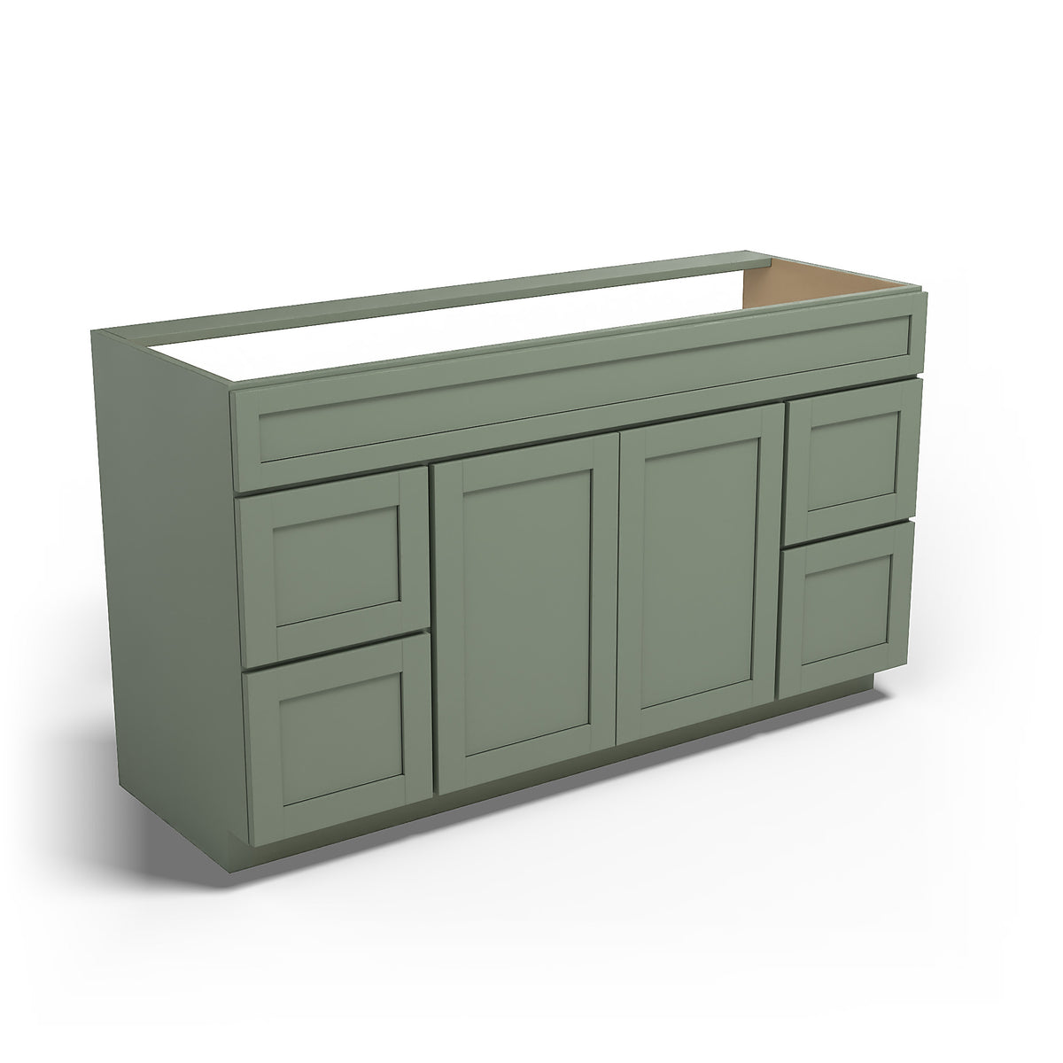 Special Order - 60" x 21" Vanity with Drawers Forest Green - V6021D