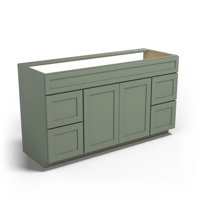 Special Order - 60" x 21" Vanity with Drawers Forest Green - V6021D