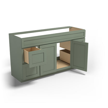 Special Order - 60" x 21" Vanity with Drawers Forest Green - V6021D
