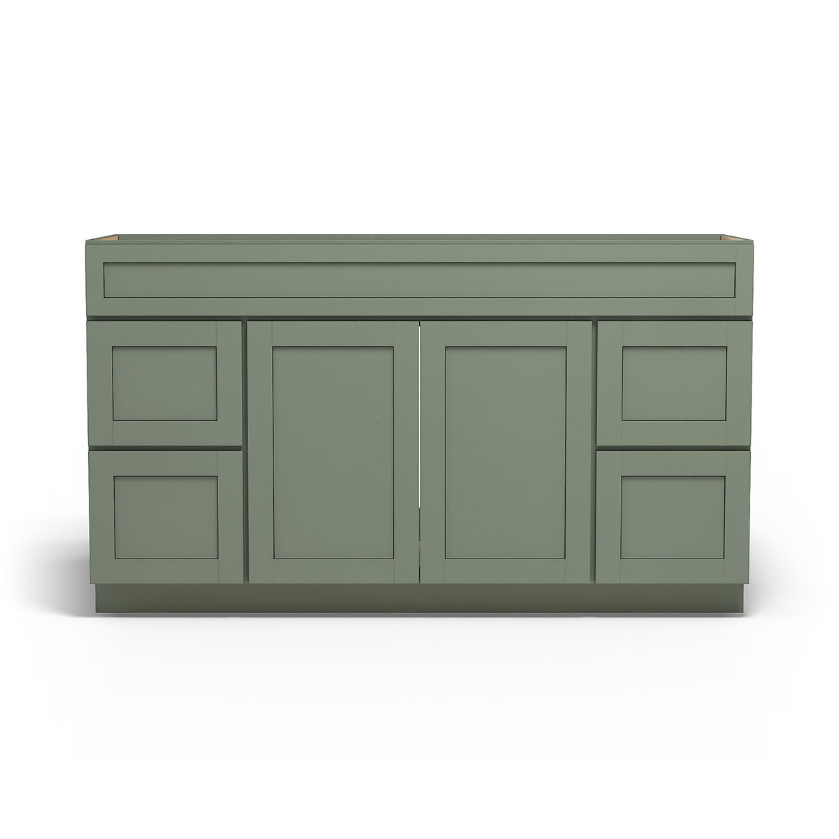 Special Order - 60" x 21" Vanity with Drawers Forest Green - V6021D