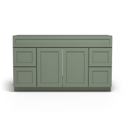 Special Order - 60" x 21" Vanity with Drawers Forest Green - V6021D