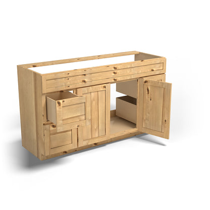 Special Order - 60" x 21" Vanity Base Frontier Shaker - V6021D Base Cabinets Bathroom Frontier Shaker GHI Special Order SPFTS Vanity Bases