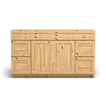 Special Order - 60" x 21" Vanity Base Frontier Shaker - V6021D Base Cabinets Bathroom Frontier Shaker GHI Special Order SPFTS Vanity Bases