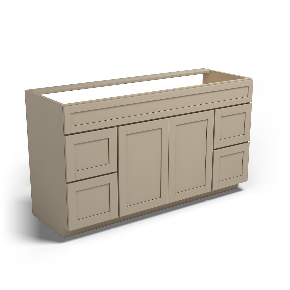 Special Order - 60" x 21" Vanity Base Mojave Shaker - V6021D Bathroom GHI Mojave Shaker Special Order SPMJS Vanity Bases