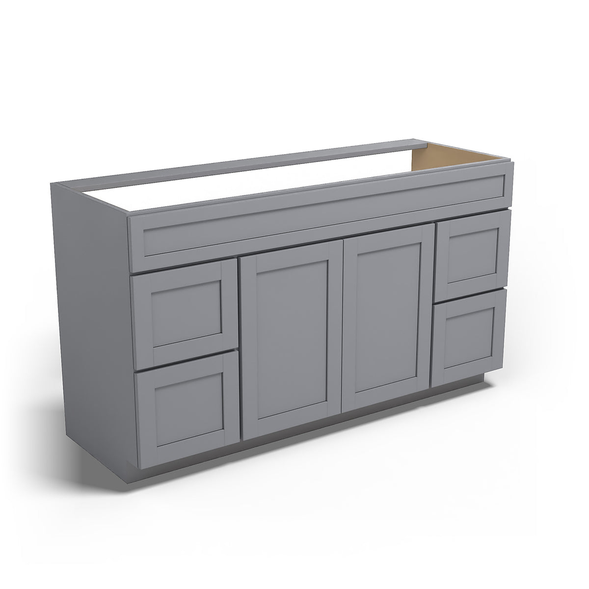 Special Order - 60" x 21" Vanity Base Pacific Gray - V6021D Bathroom GHI Pacific Gray Special Order SPPGS Vanity Bases