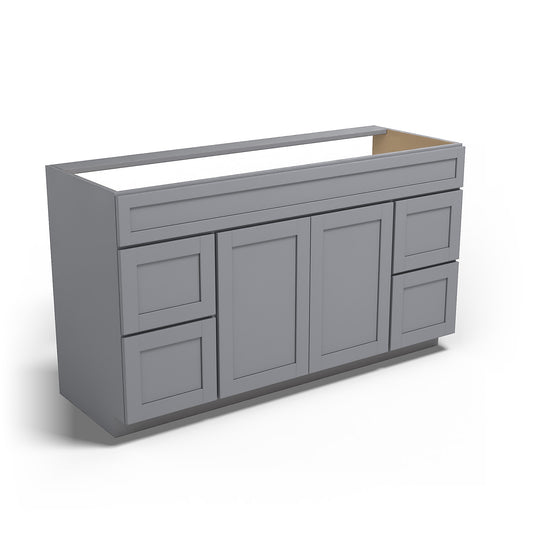Special Order - 60" x 21" Vanity Base Pacific Gray - V6021D Bathroom GHI Pacific Gray Special Order SPPGS Vanity Bases