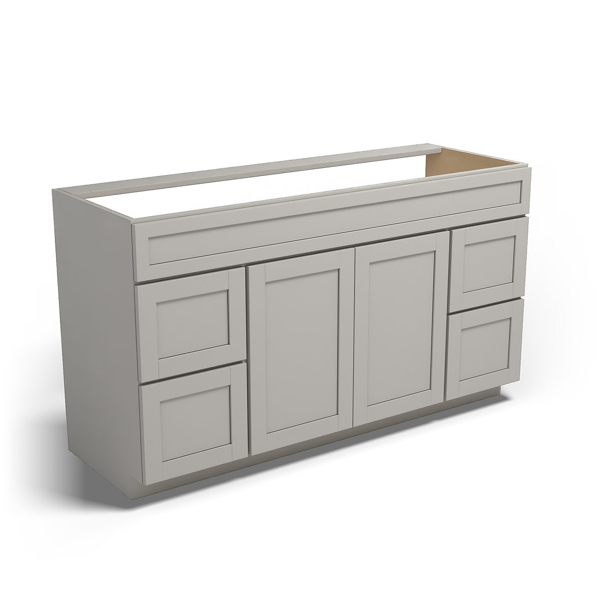 Special Order - 60" x 21" Vanity with Drawers Stone Harbor Gray - V6021D Base Cabinets Bathroom GHI Special Order SPSHG Stone Harbor Gray Vanity Bases