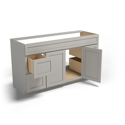 Special Order - 60" x 21" Vanity with Drawers Stone Harbor Gray - V6021D Base Cabinets Bathroom GHI Special Order SPSHG Stone Harbor Gray Vanity Bases