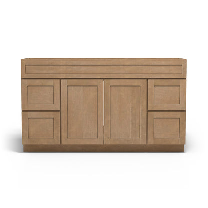 Special Order - 60" x 21" Vanity Base Sonona Sand - V6021D Base Cabinets Bathroom GHI Sonona Sand Special Order SPSNS Vanity Bases