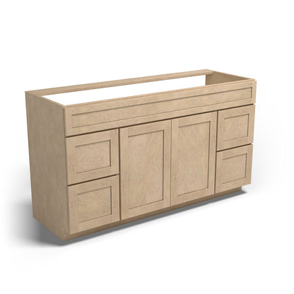 Special Order - 60" x 21" Vanity Base Sonona Wheat - V6021D Base Cabinets Bathroom GHI Sonona Wheat Special Order SPSNW Vanity Bases