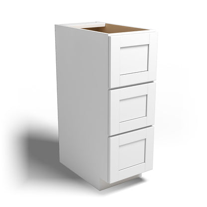 Special Order - 12" x 21" Vanity Drawer Base Arcadia White Shaker - VDB1221 Arcadia White Base Cabinets Bathroom GHI SPACW Special Order Vanity Bases