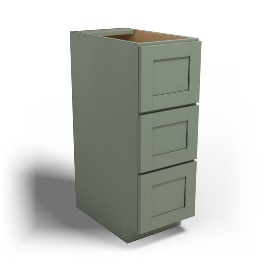 Special Order - 12" x 21" Vanity Drawer Base Forest Green - VDB1221