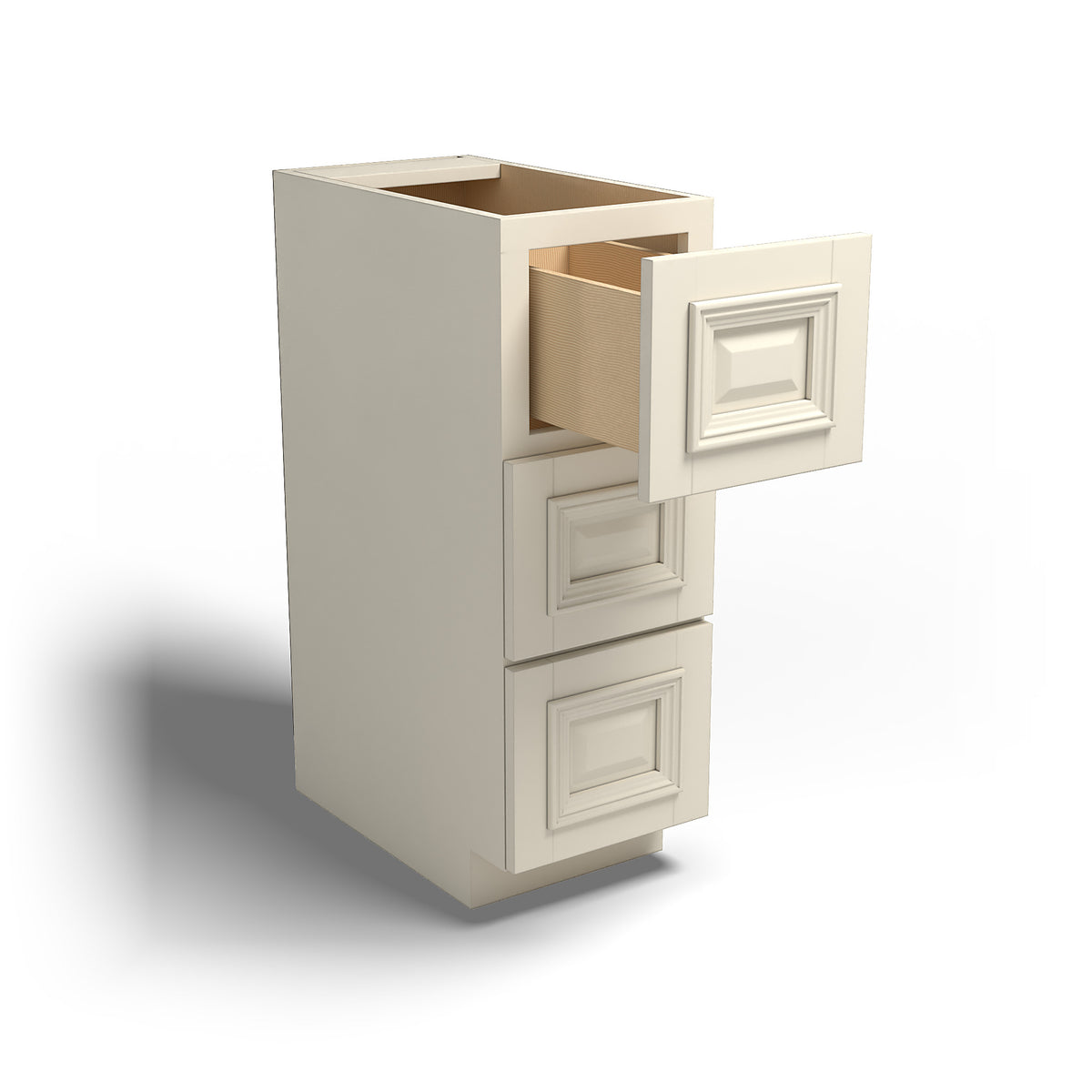 Special Order - 12" x 21" Vanity Drawer Base Nantucket Linen - VDB1221 Base Cabinets Bathroom GHI Nantucket Linen Special Order SPNTL Vanity Bases