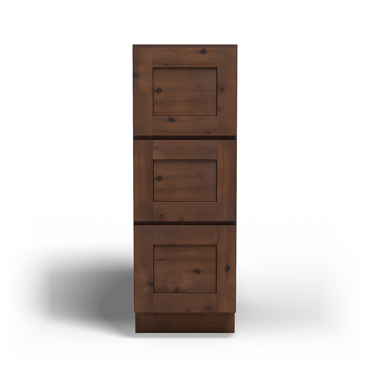 Special Order - 12" x 21" Vanity Drawer Base Rustic Walnut - VDB1221