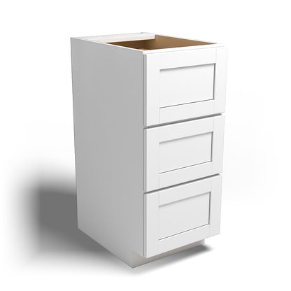 Special Order - 15" x 21" Vanity Drawer Base Arcadia White Shaker - VDB1521