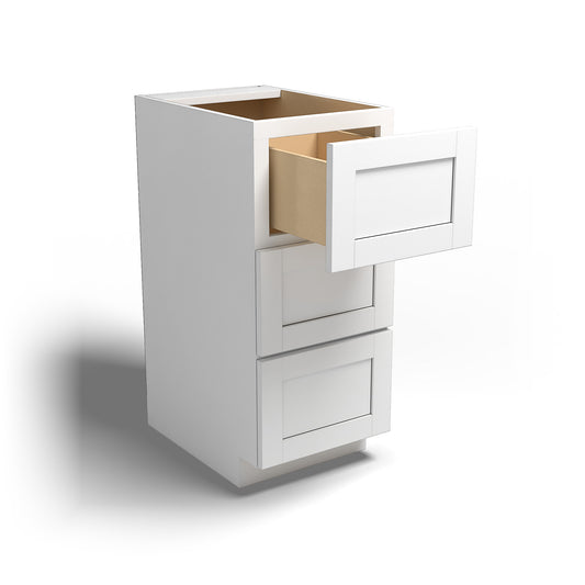Special Order - 15" x 21" Vanity Drawer Base Arcadia White Shaker - VDB1521 Arcadia White Base Cabinets Bathroom GHI SPACW Special Order Vanity Bases