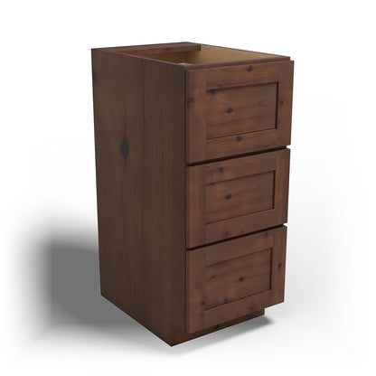 Special Order - 15" x 21" Vanity Drawer Base Rustic Walnut - VDB1521