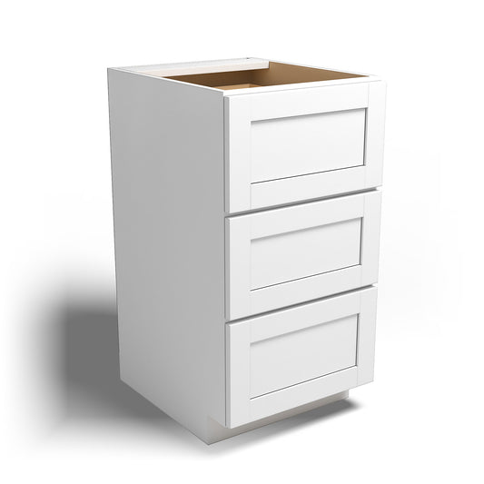 Special Order - 18" x 21" Vanity Drawer Base Arcadia White Shaker - VDB1821 Arcadia White Base Cabinets Bathroom GHI SPACW Special Order Vanity Bases