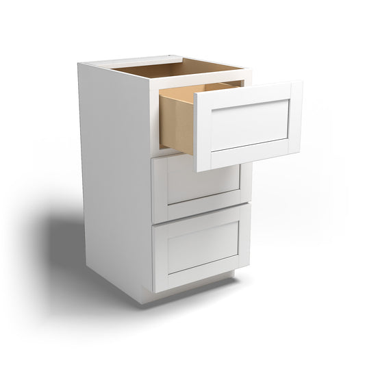 Special Order - 18" x 21" Vanity Drawer Base Arcadia White Shaker - VDB1821 Arcadia White Base Cabinets Bathroom GHI SPACW Special Order Vanity Bases