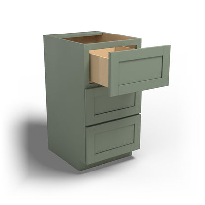 Special Order - 18" x 21" Vanity Drawer Base Forest Green - VDB1821
