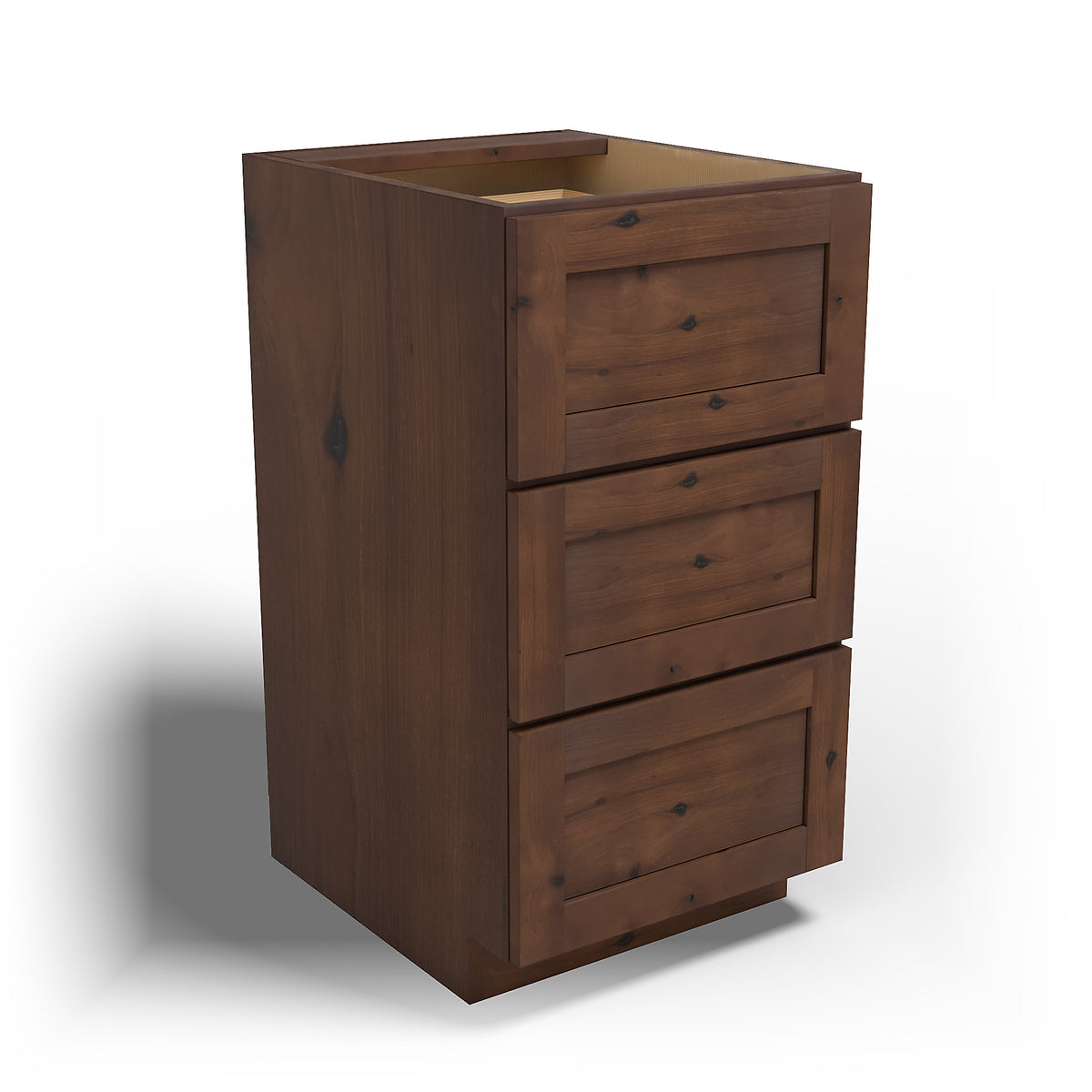 Special Order - 18" x 21" Vanity Drawer Base Rustic Walnut - VDB1821