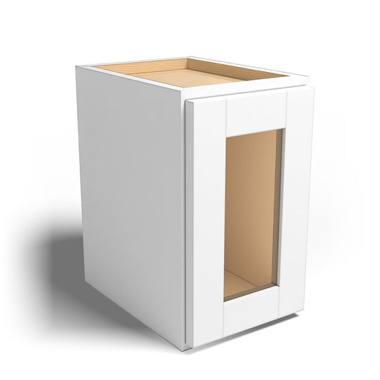 Special Order - 9" x 15" Wall Cabinet with Acrylic Mullion Door Arcadia White Shaker - W0915GMD Arcadia White GHI published-all-channels SPACW Special Order Upper Wall Cabinets Wall Cabinets
