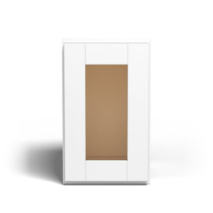 Special Order - 09" x 15" Wall Cabinet with Acrylic Mullion Door Arcadia White Shaker - W0915GMD