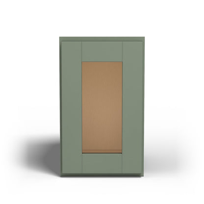 Special Order - 09" x 15" Wall Cabinet with Acrylic Mullion Door Forest Green - W0915GMD