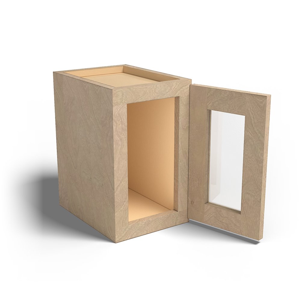 Special Order - 9" x 15" Wall Cabinet with Acrylic Mullion Door Sonona Wheat - W0915GMD GHI Sonona Wheat Special Order SPSNW Upper Wall Cabinets Wall Cabinets