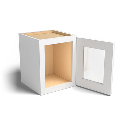 Special Order - 12" x 15" Wall Cabinet with Acrylic Mullion Door Arcadia White Shaker - W1215GMD