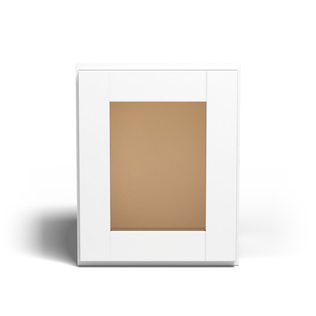 Special Order - 12" x 15" Wall Cabinet with Acrylic Mullion Door Arcadia White Shaker - W1215GMD