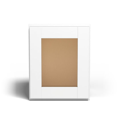 Special Order - 12" x 15" Wall Cabinet with Acrylic Mullion Door Arcadia White Shaker - W1215GMD