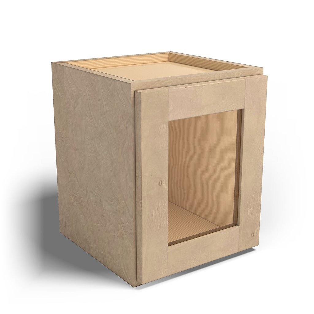 Special Order - 12" x 15" Wall Cabinet with Acrylic Mullion Door Sonona Wheat - W1215GMD GHI Sonona Wheat Special Order SPSNW Upper Wall Cabinets Wall Cabinets