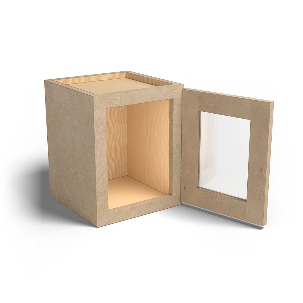 Special Order - 12" x 15" Wall Cabinet with Acrylic Mullion Door Sonona Wheat - W1215GMD GHI Sonona Wheat Special Order SPSNW Upper Wall Cabinets Wall Cabinets