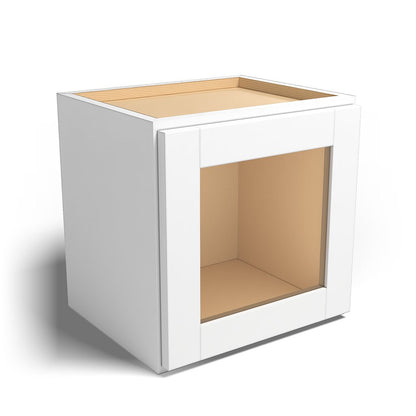 Special Order - 15" x 15" Wall Cabinet with Acrylic Mullion Door Arcadia White Shaker - W1515GMD