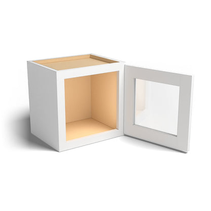 Special Order - 15" x 15" Wall Cabinet with Acrylic Mullion Door Arcadia White Shaker - W1515GMD