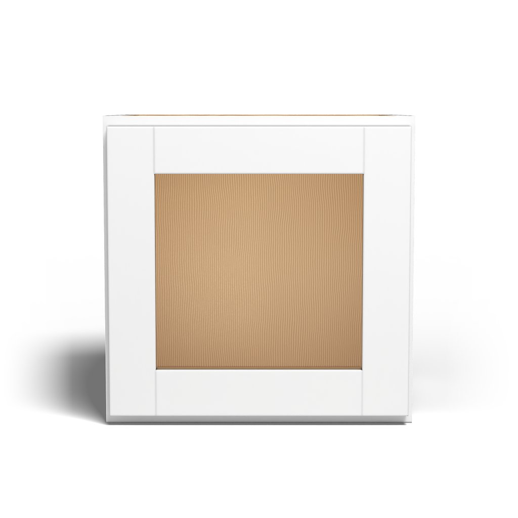 Special Order - 15" x 15" Wall Cabinet with Acrylic Mullion Door Arcadia White Shaker - W1515GMD