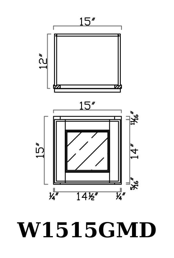 GHI line drawing W1515GMD