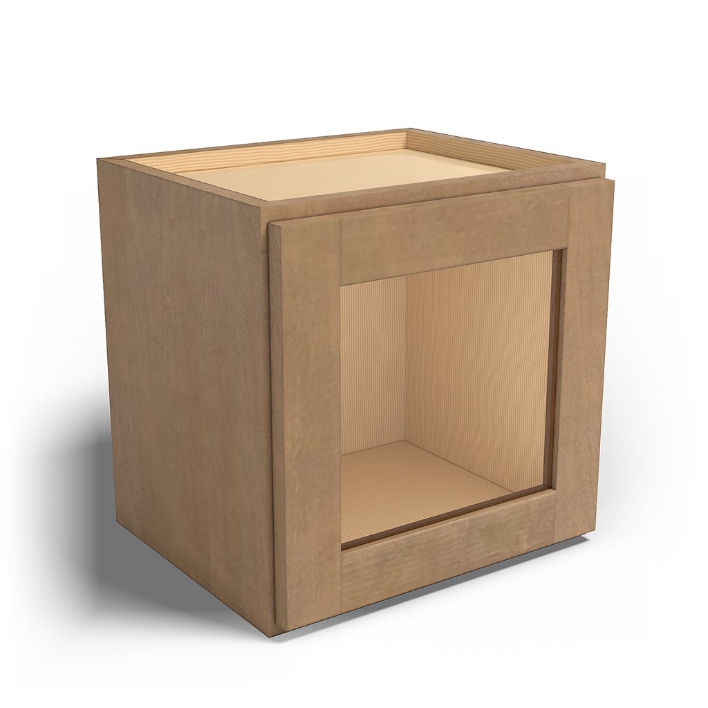 Special Order - 15" x 15" Wall Cabinet with Acrylic Mullion Door Sonona Sand - W1515GMD GHI Sonona Sand Special Order SPSNS Upper Wall Cabinets Wall Cabinets