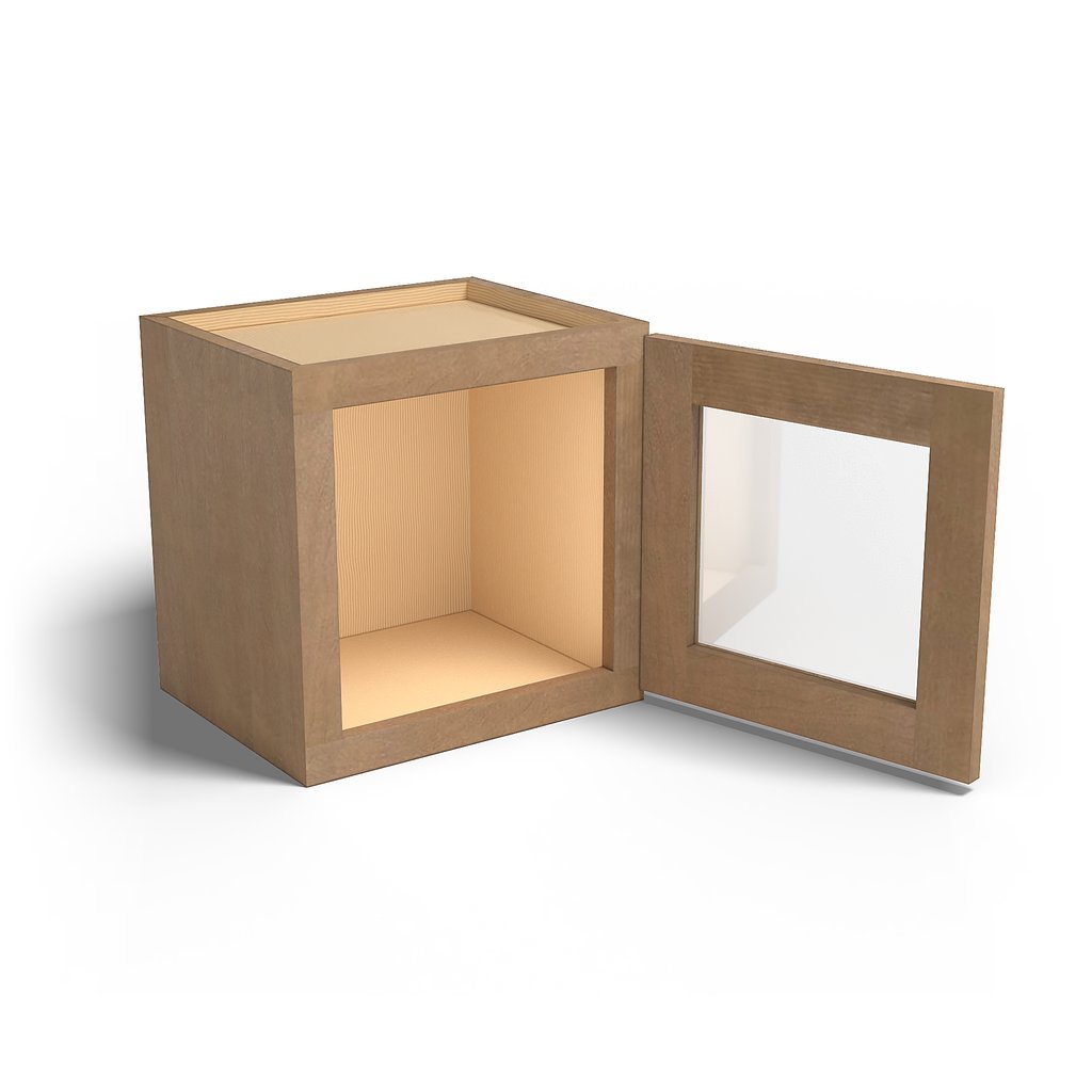 Special Order - 15" x 15" Wall Cabinet with Acrylic Mullion Door Sonona Sand - W1515GMD GHI Sonona Sand Special Order SPSNS Upper Wall Cabinets Wall Cabinets