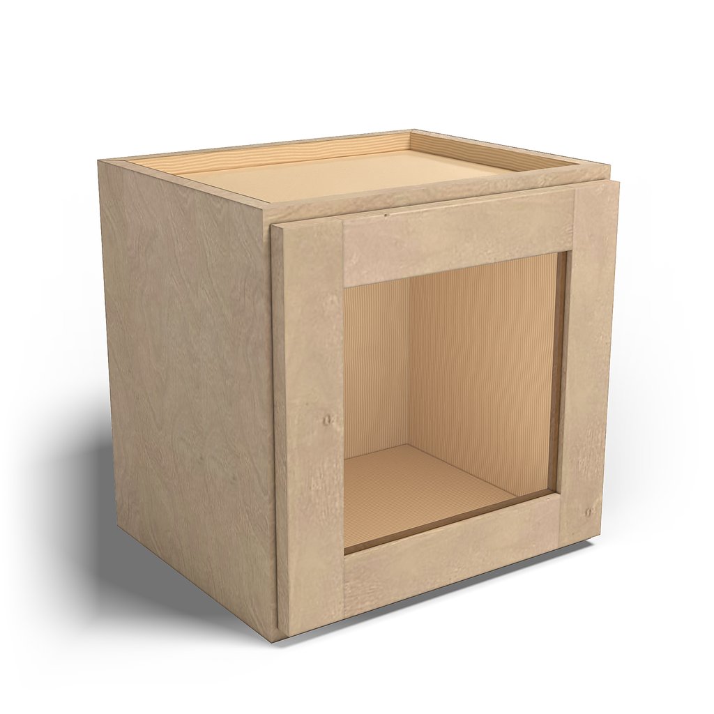 Special Order - 15" x 15" Wall Cabinet with Acrylic Mullion Door Sonona Wheat - W1515GMD GHI Sonona Wheat Special Order SPSNW Upper Wall Cabinets Wall Cabinets