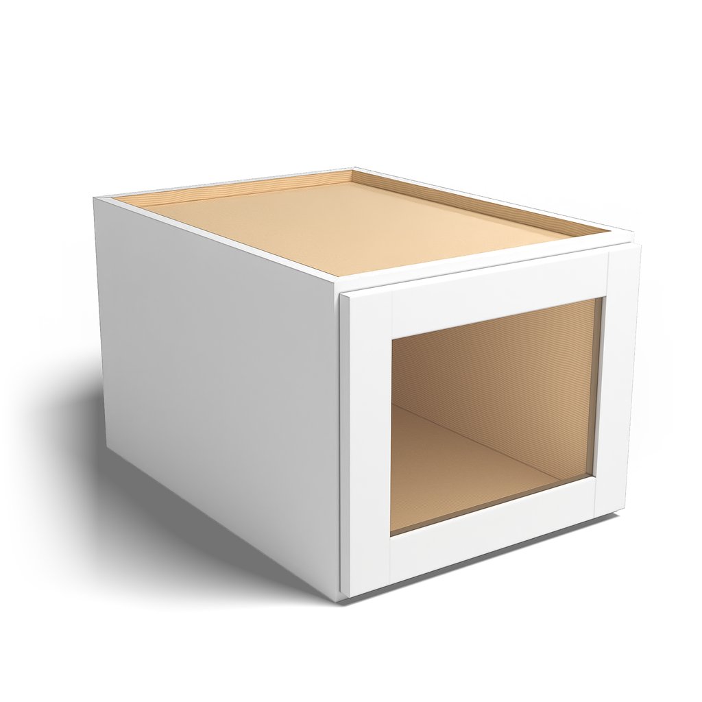 Special Order - 18" x 15" x 24" Wall Cabinet with Acrylic Mullion Door Arcadia White Shaker - W181524GMD
