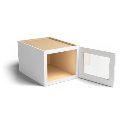 Special Order - 18" x 15" x 24" Wall Cabinet with Acrylic Mullion Door Arcadia White Shaker - W181524GMD