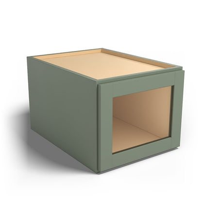 Special Order - 18" x 15" x 24" Wall Cabinet with Acrylic Mullion Door Forest Green - W181524GMD