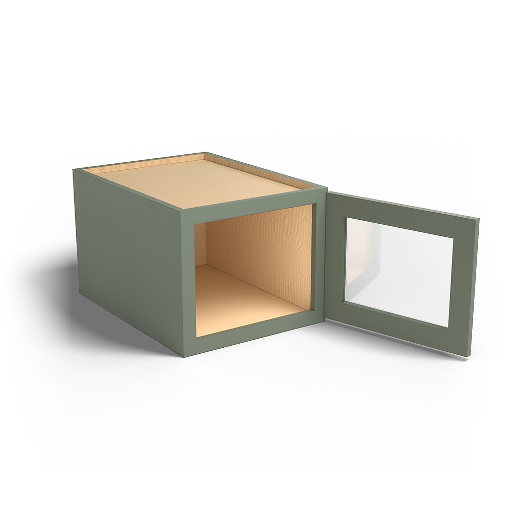 Special Order - 18" x 15" x 24" Wall Cabinet with Acrylic Mullion Door Forest Green - W181524GMD