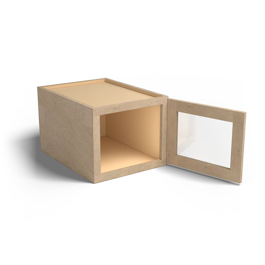 Special Order - 18" x 15" x 24" Wall Cabinet with Acrylic Mullion Door Sonona Wheat - W181524GMD GHI Sonona Wheat Special Order SPSNW Upper Wall Cabinets Wall Cabinets