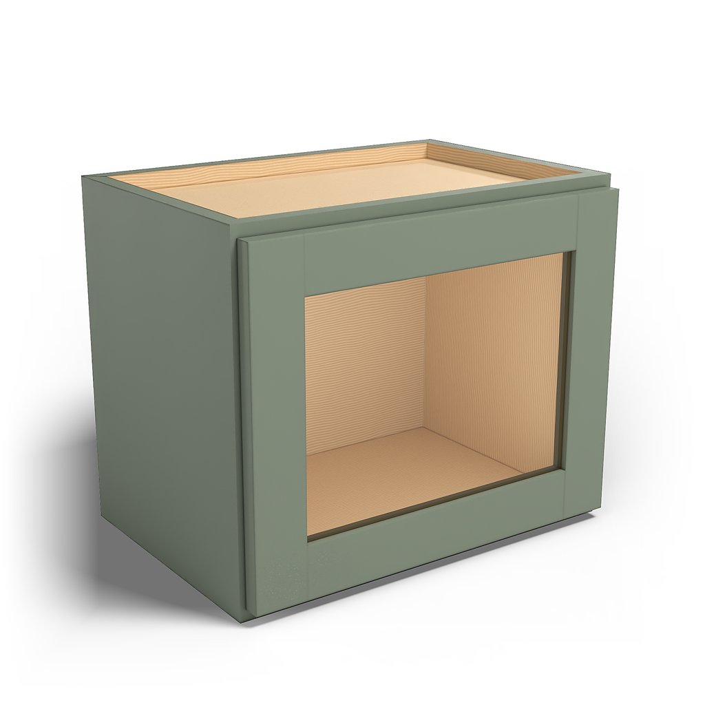 Special Order - 18" x 15" Wall Cabinet with Acrylic Mullion Door Forest Green - W1815GMD