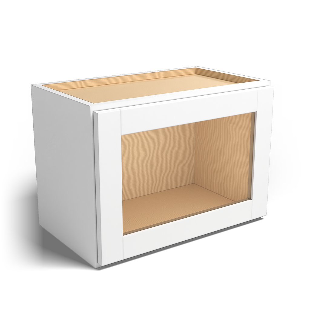 Special Order - 21" x 15" Wall Cabinet with Acrylic Mullion Door Arcadia White Shaker - W2115GMD