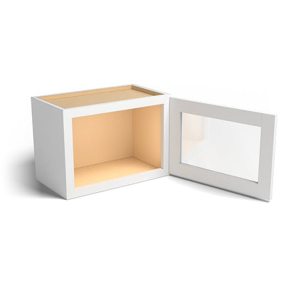 Special Order - 21" x 15" Wall Cabinet with Acrylic Mullion Door Arcadia White Shaker - W2115GMD