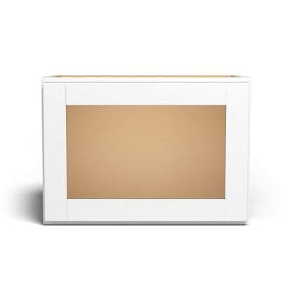 Special Order - 21" x 15" Wall Cabinet with Acrylic Mullion Door Arcadia White Shaker - W2115GMD